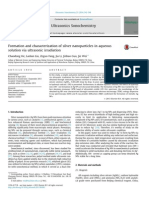 Formation and Characterization of Silver Nanoparticles in Aqueous Solution Via Ultrasonic Irradiation