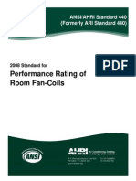 AHRI Standard 440-2008 Performance Rating of Room Fan Coils