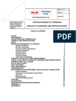 Project Standards and Specifications Design of Furnace Systems Rev01