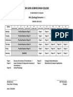 Time Table For Display MSC I 2014-15