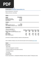 Credit Opinion:: Roundy's Supermarkets, Inc