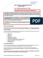 2006 Annual Hospital Questionnaire (Ahq) Instructions January 1, 2006 Through December 31, 2006