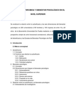 Autoeficacia Percibida y Bienestar Psicológico en El Nivel Superior