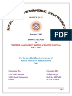 Gwalior (M.P.) : "Hospital Management System at Boston Hospital, Gwalior"