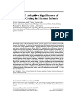 Why Cry Adaptive Significance of Intensive Crying in Human Infants