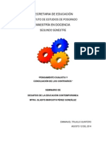 Pensamiento Dualista y Conciliación de Los Contrarios