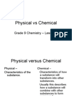 Grade 9 Physical and Chemical Change Powerpoint