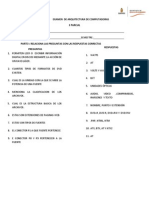 Examen de Arquitectura de Computadoras