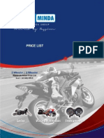 MINDA 2 & 3 Wheelers Price List 2013