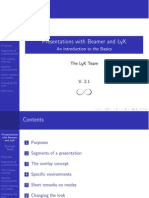 Presentations With Beamer and LYX: An Introduction To The Basics