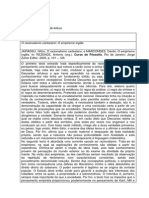 Fichamento O Racionalismo Cartesiano O Empirismo Inglês