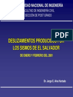 Deslizamientos Producidos Por Los Sismos de El Salvador