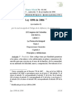 Código de Infancia y Adolescencia Ley 1098 de 2006.