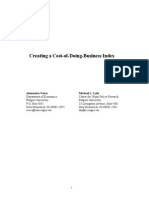 Creating A Cost-of-Doing-Business Index: Alexandru Voicu Michael L. Lahr