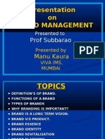 Presentation On Brand Management