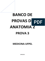 Banco de Provas de Anatomia 2 Prova 3