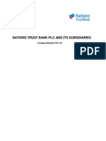 Nations Trust Bank PLC and Its Subsidiaries: Company Number PQ 118