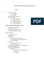 Suggested Chapters and Parts of A Feasibility Study