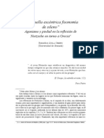 Aquella Excéntrica Fisonomía de Sileno - Agonismo y Piedad en La Reflexión de Nietzsche en Torno A Grecia