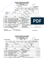 Mechanical Engg - Time Table July 2014