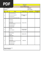 Induction Training Schedule