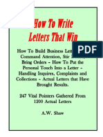 How To Write Letters That Win - Part1 PDF