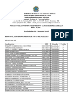 Resultado Parcial - Especializacao - Discentes - Demanda Social