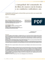 Adaptacion e Integridad Del Cementado de Endopostes de Fibra de Cuarzo Con La Tecnica de Inyectado en Conductos Radiculares Amplios