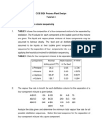 Problems For Distillation Column Sequencing - Tutorial - 3