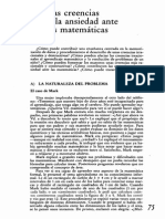 Baroody - 05 - Las Creeencias y La Ansiedad Ante Las Matemáticas