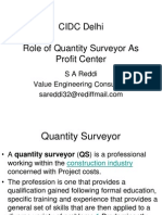 R-Quantity Surveyors As Profit Center