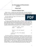 Fluid Mechanics, Heat Transfer, and Thermodynamics Fall 2002 Design Project Production of Ethylene Oxide