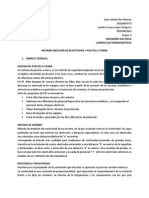 Informe de Medición de Resistividad y Puesta A Tierra