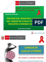 Cancer Cuello Uterino y Vih 2013