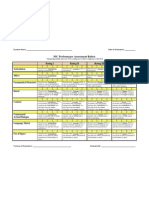 NIC Performance Assessment Rubric