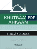 Khutbaatul Ahkaam Friday Sermons by Maulana Muhammad Ashraf Ali Thanvi