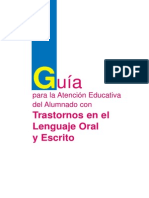 Guia para La Atencion Educativa Del Alumnado Con Trastornos en El Lenguaje Oral y Escrito