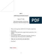 Quiz 1 2.008 Design and Manufacturing II: Solution