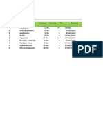 Cronograma Básico en Excel RESUELTO