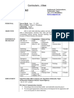 Yubaraj Karki: Curriculum - Vitae