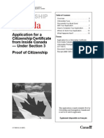 Canada Immigration Forms: 0001E