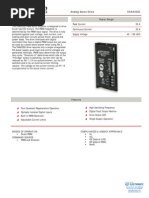 Analog Servo Drive: Description Power Range