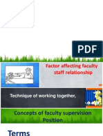 Faculty Staff Relationship. (Dual Position)