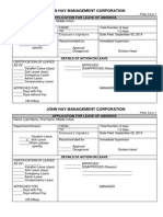 Sample Leave of Absence Form