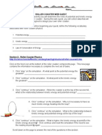 Rollercoaster Web Quest Worksheet