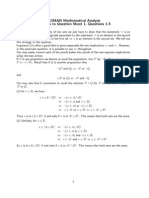 G12MAN Mathematical Analysis Solutions To Question Sheet 1, Questions 1-5