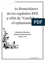 Escrito Domiciliario Con Los Capítulos XVII y XVIII de Cándido o El Optimismo