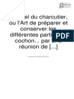 Manuel Du Charcutier, Ou L'art de Préparer Et Conserver Les Différentes Parties Du Cochon