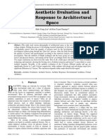 Study of Aesthetic Evaluation and Aesthetic Response To Architectural Space