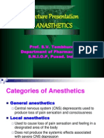 Lecture Presentation On Anasthetics